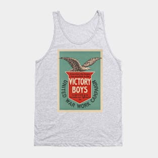 1918 WWI Victory Boys United War Work Poster Tank Top